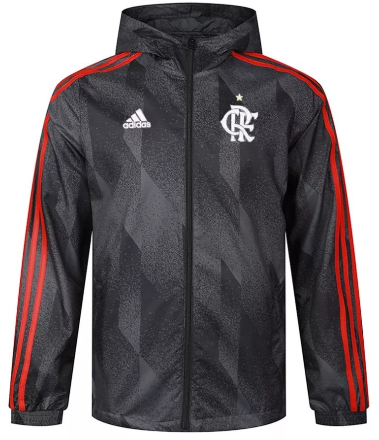 Jaqueta corta vento Flamengo 2021 2022 Adidas oficial preta